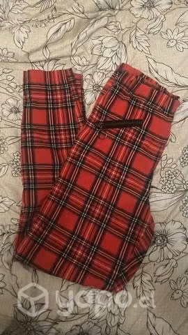Pantalon rojo cuadros 38-36
