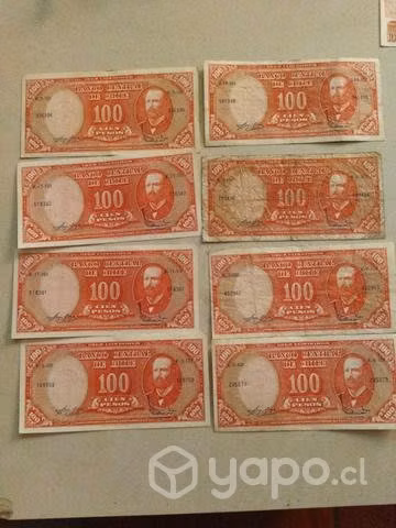 Billete Cien Pesos o Diez Centesimos de Escudo