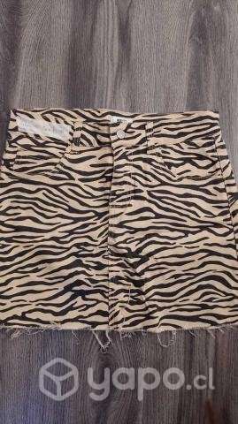 Falda jeans animal print - Imagen 4