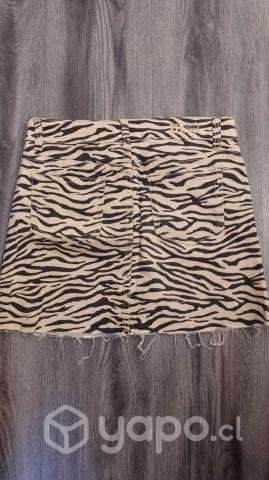 Falda jeans animal print - Imagen 3