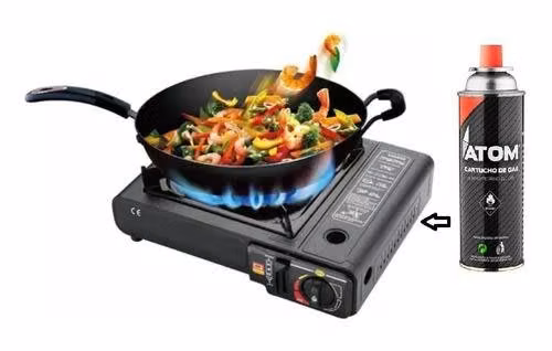 Atom Cartucho De Gas Butano Cocinilla Soplete Enci - Imagen 2