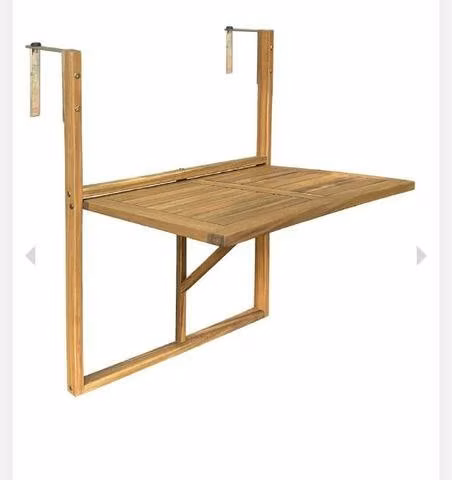 Mesa Plegable Colgante Balcon Madera Acacia Café