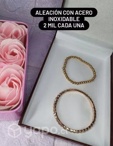 Pulseras para mujer de acero chapado en oro - Imagen 3
