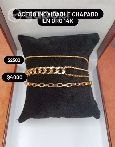 Pulseras para mujer de acero chapado en oro - Imagen 6