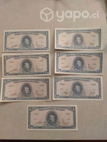 Billete Medio Escudo Bernardo O'Higgins
