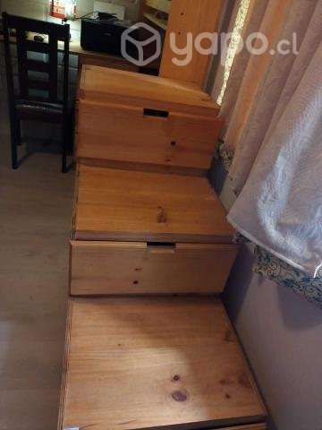 Cama- Escritorio rustico compuesto - Imagen 3