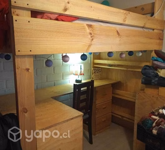 Cama- Escritorio rustico compuesto