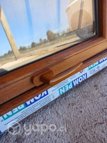 Ventana Termo panel PVC Roble linea europea - Imagen 4