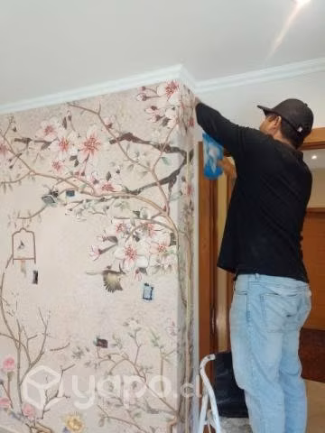 Intalación de papel mural ,todo tipo de papel con