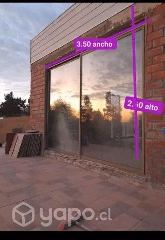 Ventanal aluminio termopanel 2.60 alto x 3.50 anch
