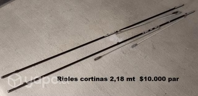 Rieles metálicos 2,18 mts para cortinas