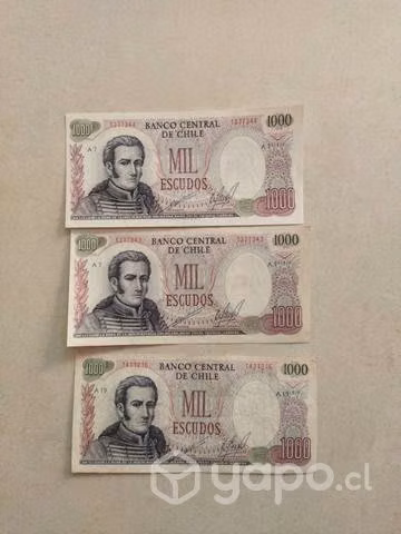 Billete Mil Escudos Jose Miguel Carrera