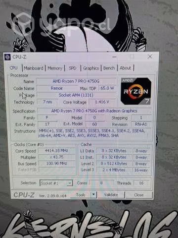 Procesador ryzen 7 pro 4750G
