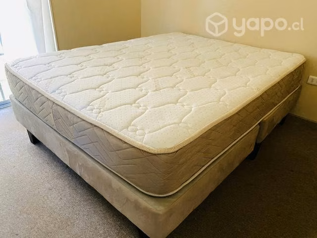 Cama europea 2 plazas sin uso base dividida
