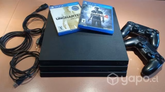 Ps4 Pro + 2 controles + Saga Uncharted