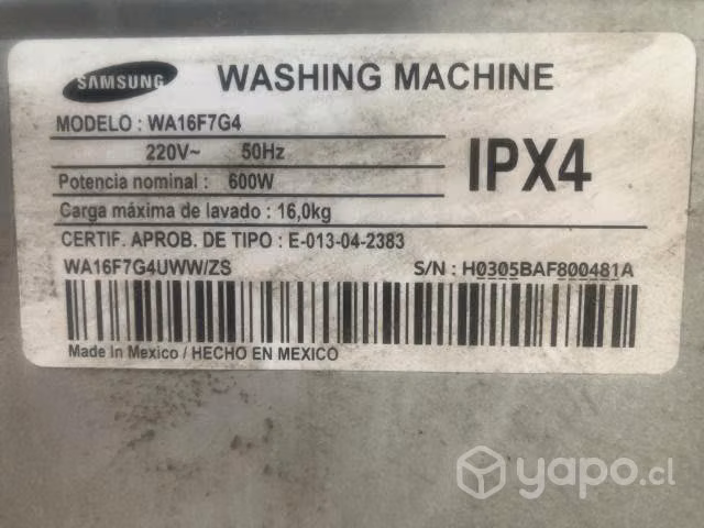 Lavadora samsung 16kg - Imagen 3