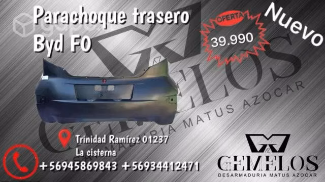 Parachoque trasero byd f0