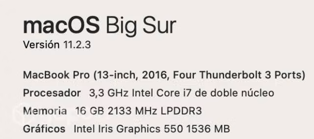 MacBook Pro 13¨2016