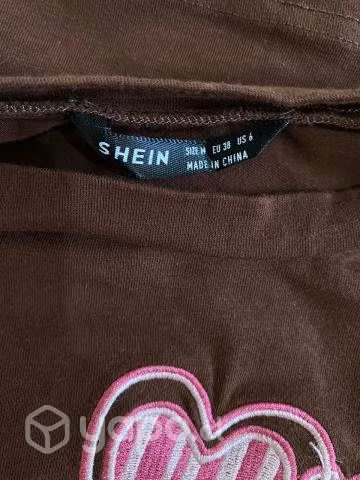 Top corto café marca shein talla M - Imagen 3