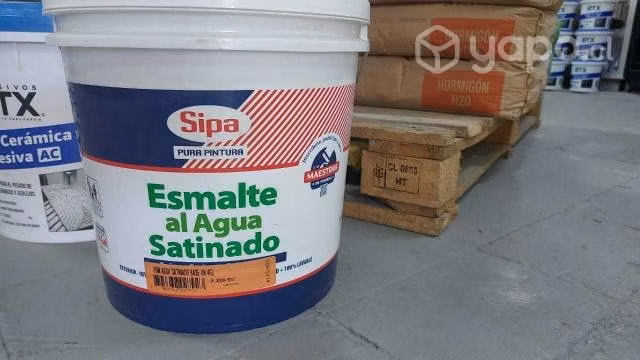 Esmalte al agua satinado blanco 4gl tineta sipa