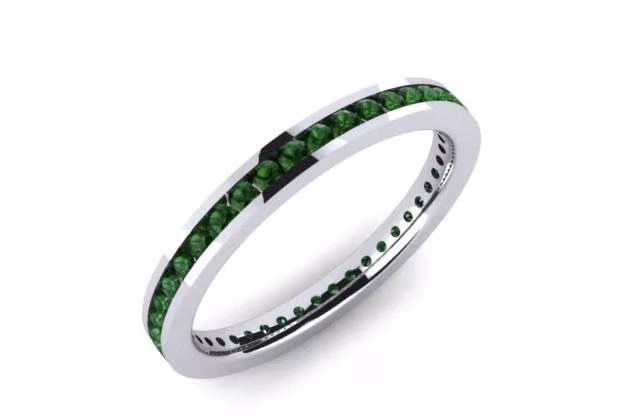 Anillo Plata y Esmeraldas