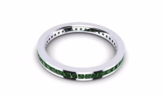 Anillo Plata y Esmeraldas