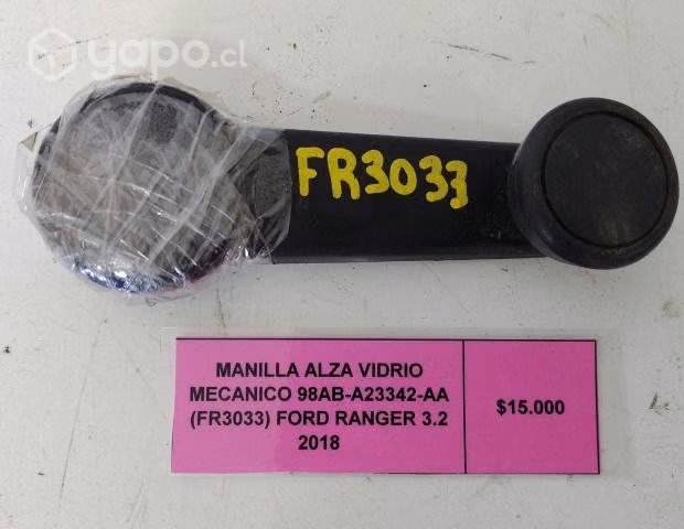 Manilla Alza Vidrio Mec (FR3033) Ford Ranger 2018