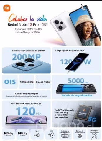 Xiaomi redmi note 12 pro 5G de 256gb