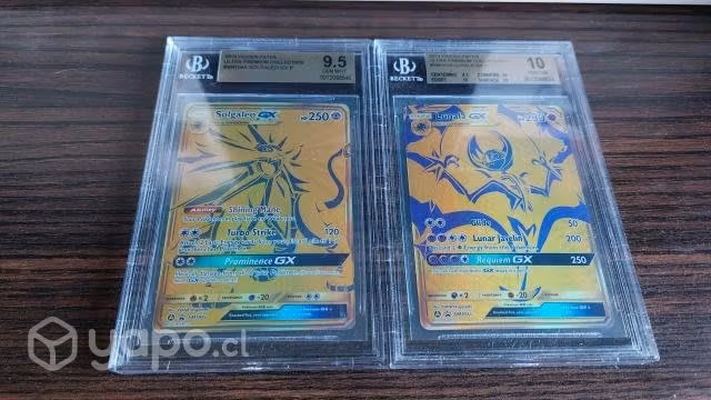 Lunala y Solgaleo GX BGS 10 Y 9.5