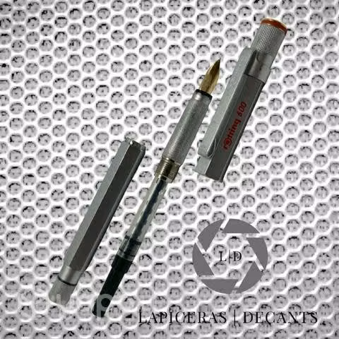 Lapicera pluma fuente Rotring 600 plumín oro 18 K