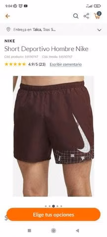 Short nike nuevo original talla S