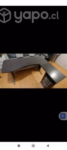 Escritorio L de 160 x 65 x 75 Cms 3 gavetas