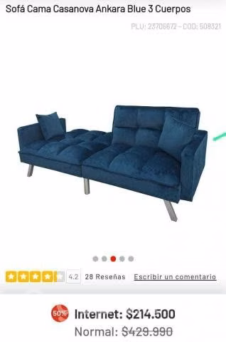 Sofa cama 3 cuerpos y comedor 6 sillas