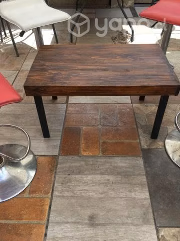 Mesa Pino Oregón/ Estructura metálica sólida 80x50