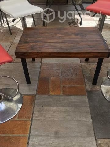 Mesa Pino Oregón/ Estructura metálica sólida 80x50