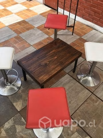 Mesa Pino Oregón/ Estructura metálica sólida 80x50