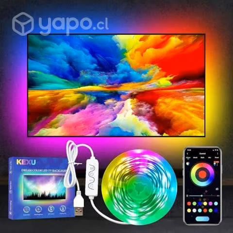 Luces led tv usb bluetooth 5 metros / delivery