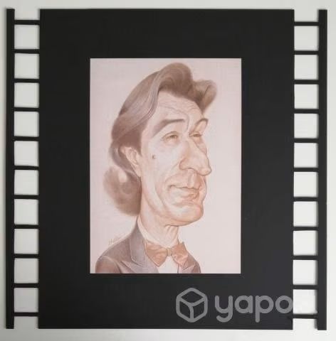 Rebert De Niro Arte caricatura hecha a mano