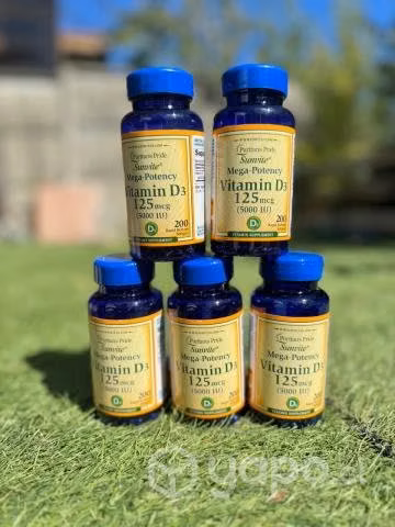 Vitamina D3 de 5.000iu 125mcg 200 capsulas