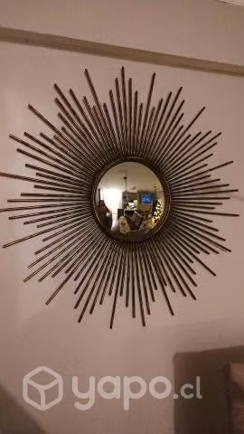 Espejo spider 93 cm dorado