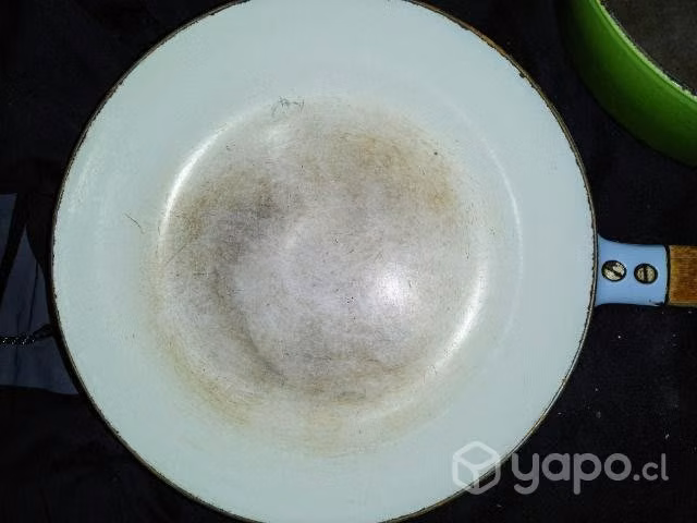 Antigua olla y sartén fierro fundido.grandes