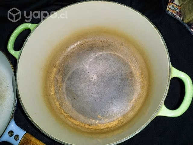 Antigua olla y sartén fierro fundido.grandes