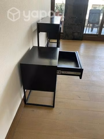 Juego de arrimo y veladores negros - Imagen 5