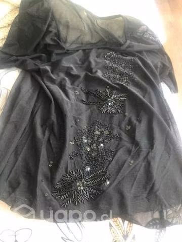 Blusa fiesta tipo top transparente especial