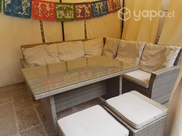 Juego de terraza en L