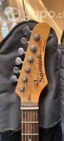 Guitarra eléctrica con su funda