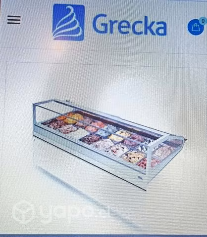 Heladera, vitrina de helados