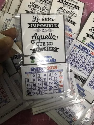 Mini calendarios imantados