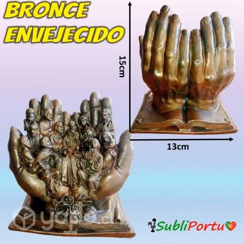 Escultura De Yeso De La Ultima Cena Pintada A Mano