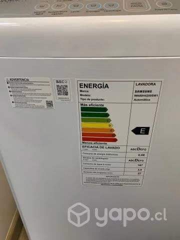 Lavadora Samsung con tendedero extensible